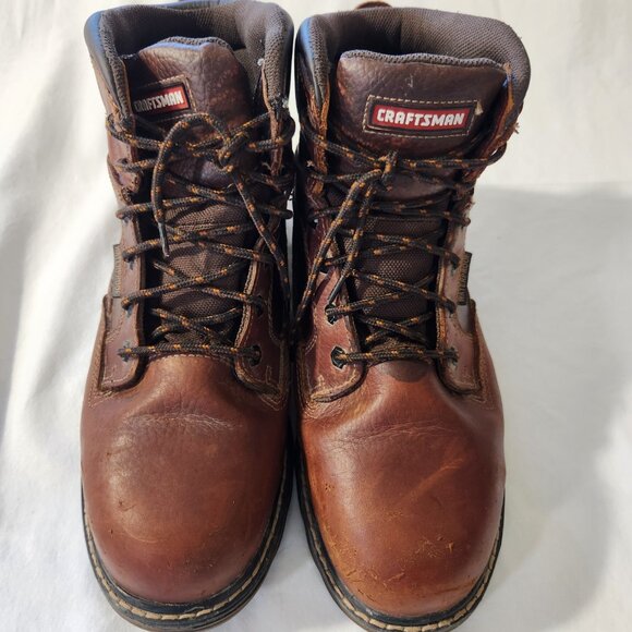Craftsman Kryptor Men's 11 Wide Brown Steel Toe Waterproof Non Slip Work Boot - Picture 5 of 14